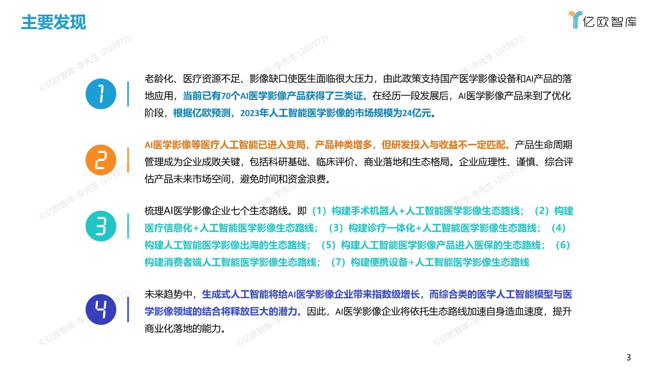 2023年中国人工智能医学影像产品产品生态路线研究报告
