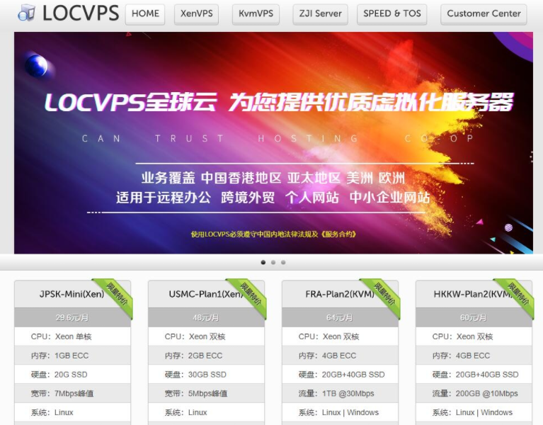 LOCVPS-2021年6月香港便宜vps宽带升级，充值就送代金券，其它八折优惠！