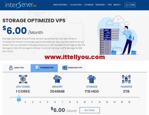 InterServer:美国便宜大硬盘vps,新泽西机房,1核/2GB内存/1TB硬盘/2TB流量/10Gbps带宽,$0.01/首月或$3/月起 2 1663074810 interserver
